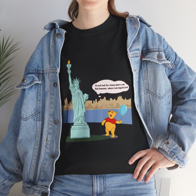 Whimsical Reflection Pose Unisex Cotton T-Shirt