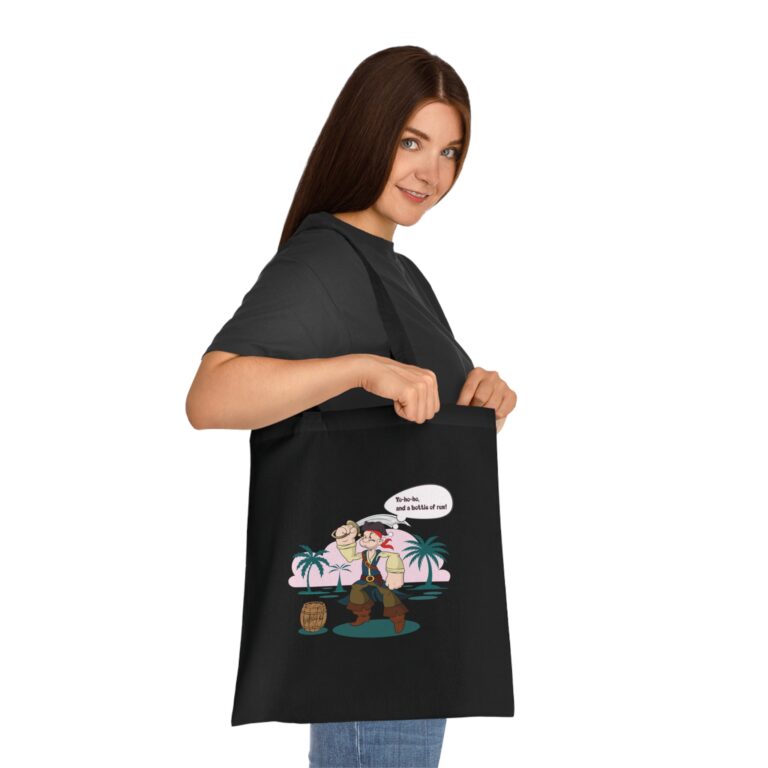Rugged Pirate Sailor Character Art Tote Bag with Adventure Spirit