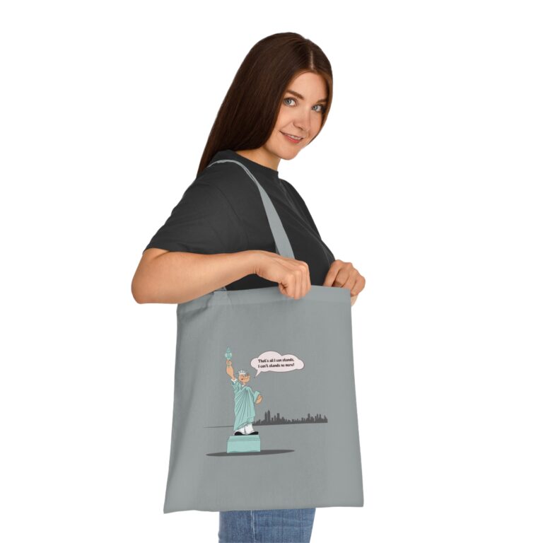 Strong Sailor Figure at Liberty Monument Art Cotton Tote Bag