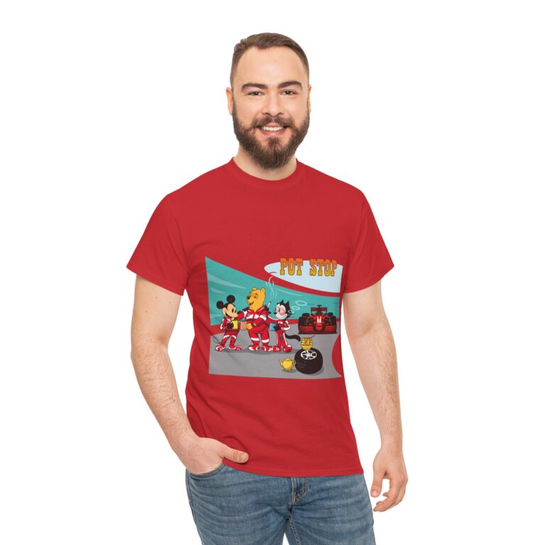 Classic Animation Cat, Vintage Cartoon Mouse & Bear Pit Stop T-Shirt
