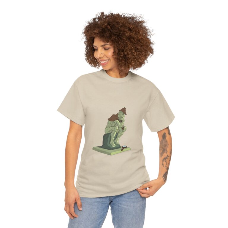 Contemplative Figure Illustration T-Shirt