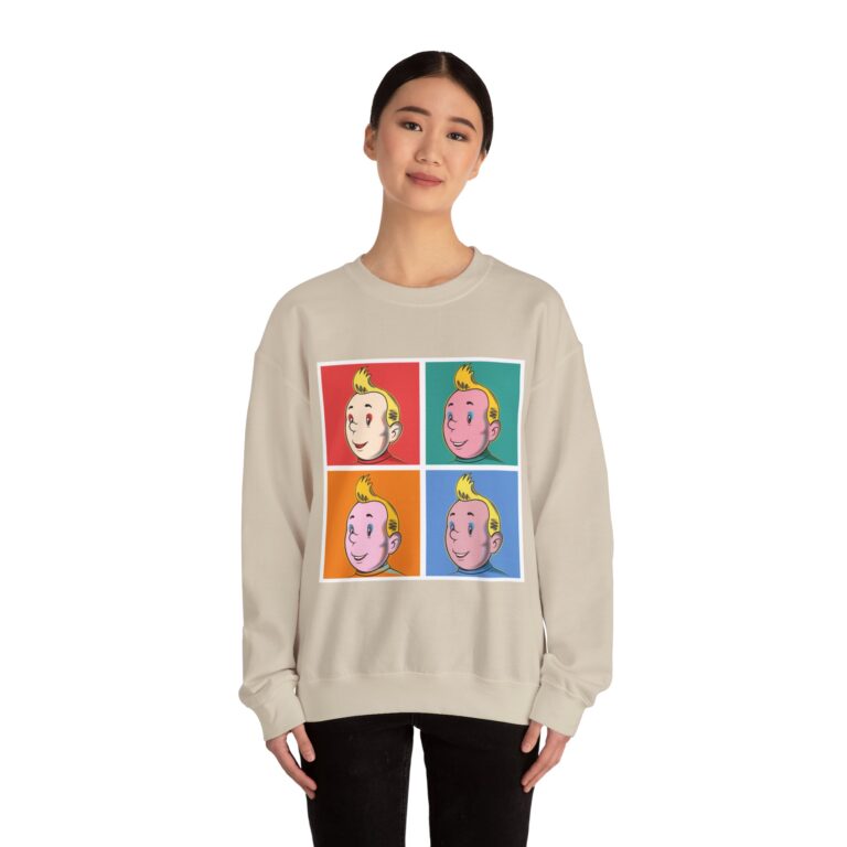 Pop Art European Explorer Multi-Panel Design Sweatshirt