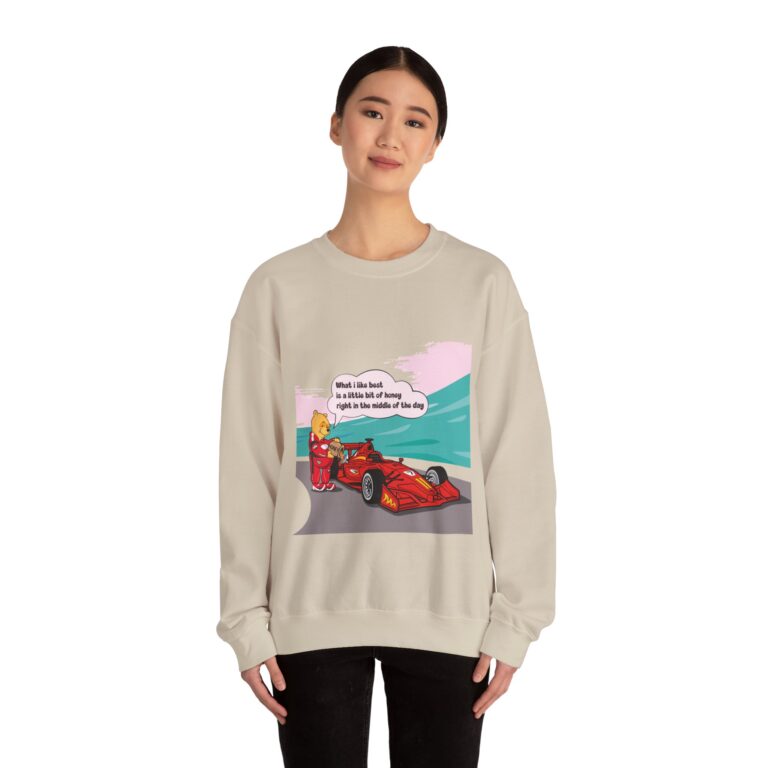 Playful Pit Stop Bear Racing Illustration Art Sweatshirt