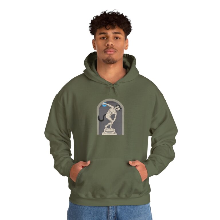 Dynamic Sculptural Figure Illustration Art Hoodie